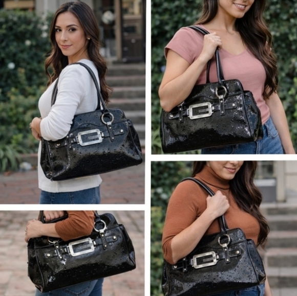 Guess Croc Embossed Satchel - Picture 7 of 7